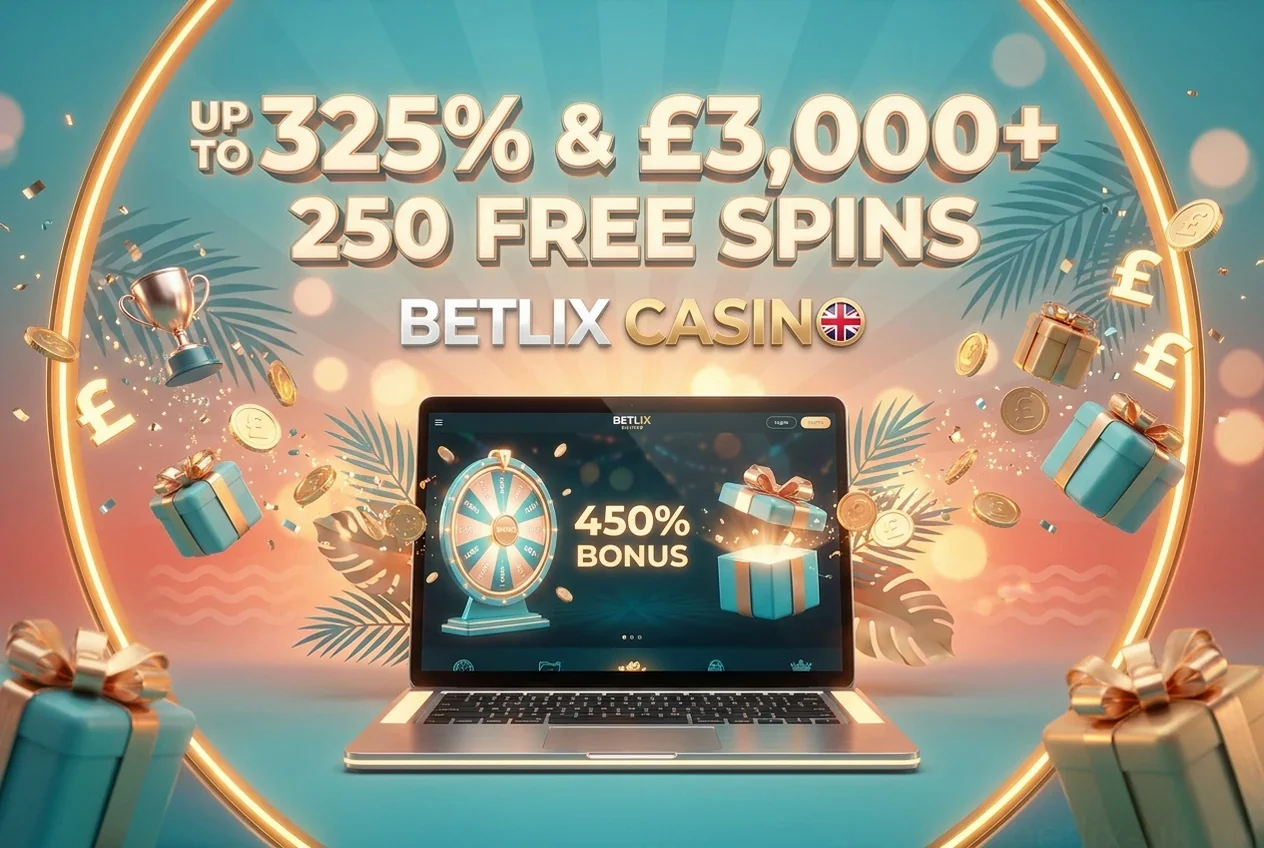 Up to 325% & £3,000+ 250 Free Spins